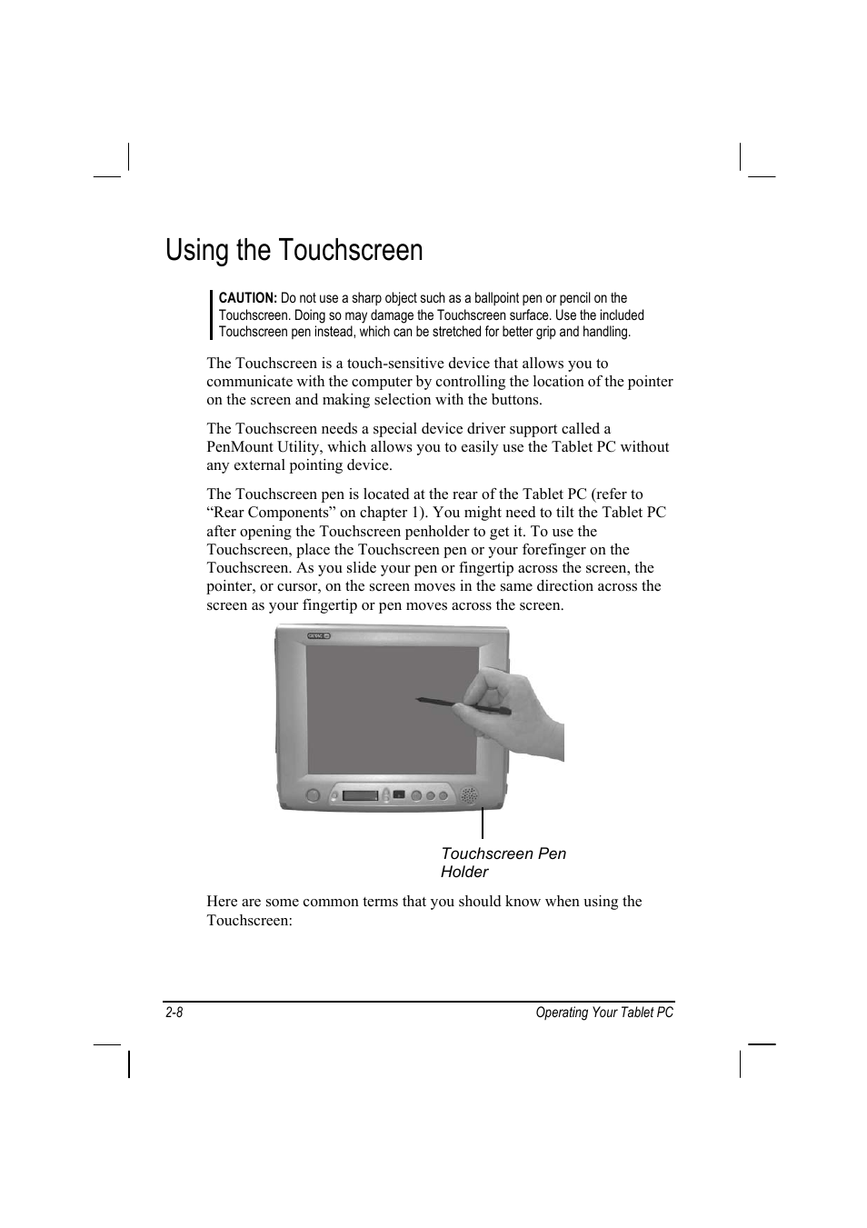 Using the touchscreen | TAG MIL-BOOK 10 User Manual | Page 23 / 105
