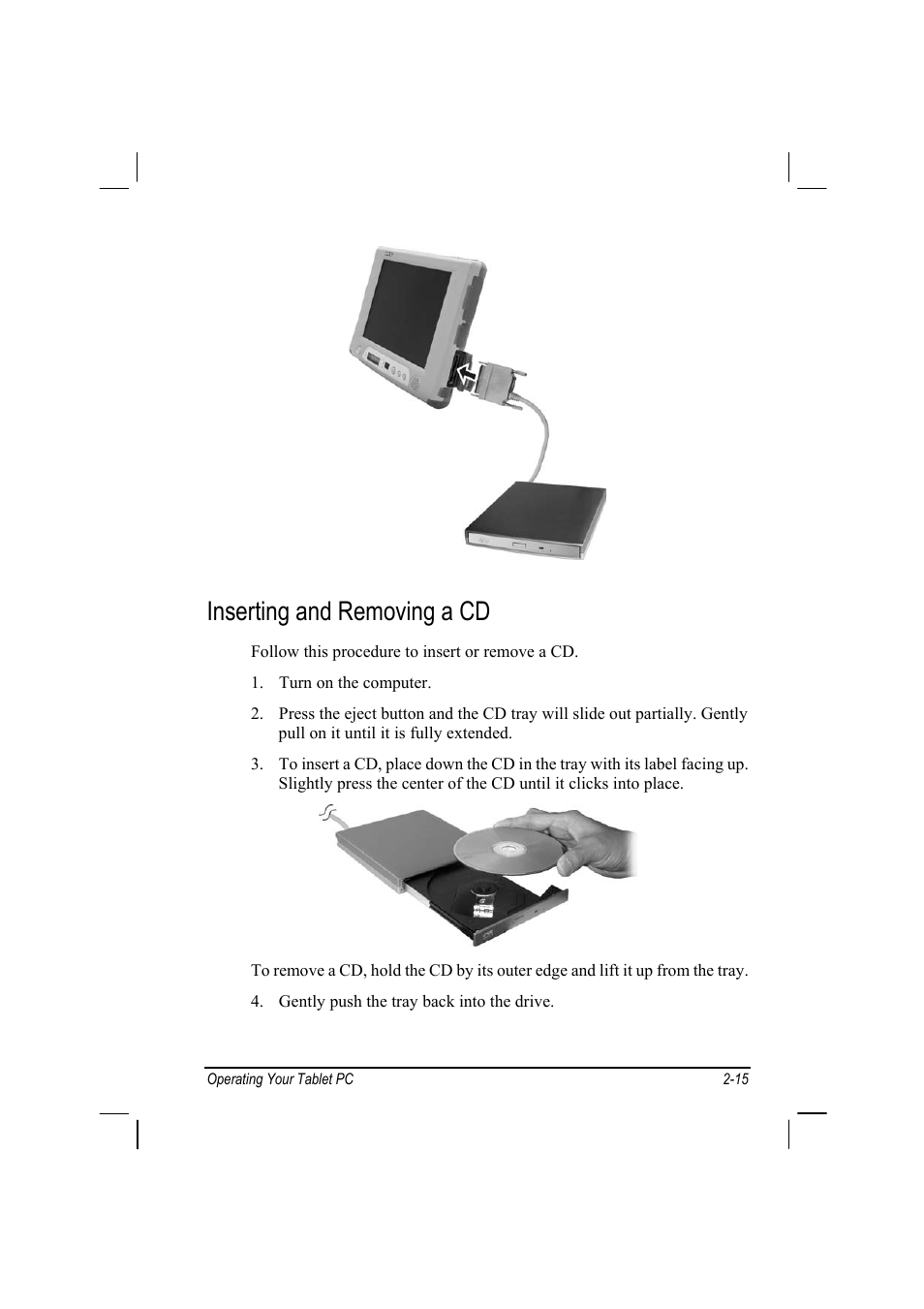 Inserting and removing a cd | TAG MIL-BOOK 10 User Manual | Page 30 / 105