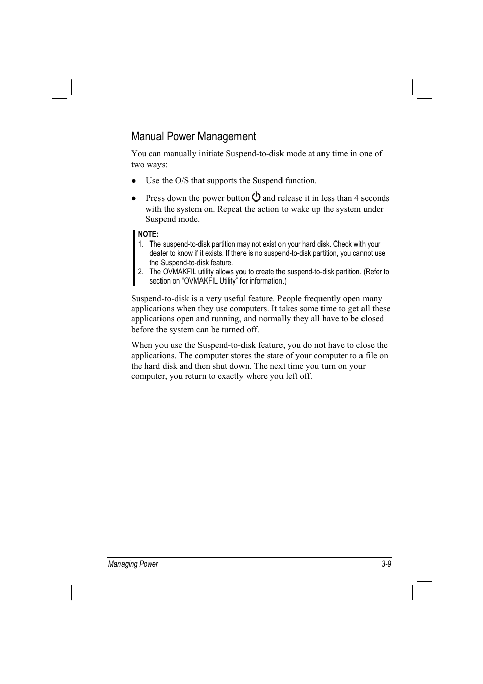 Manual power management | TAG MIL-BOOK 10 User Manual | Page 47 / 105