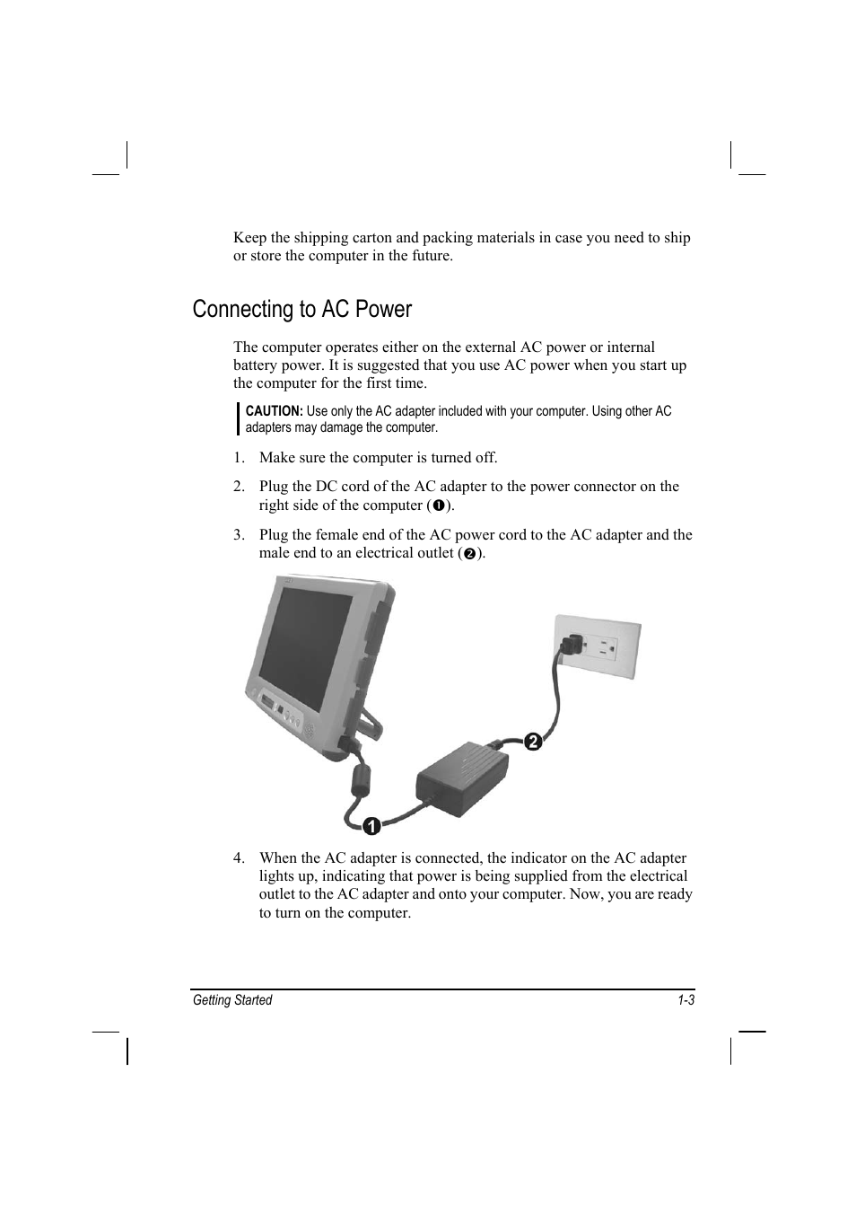 Connecting to ac power | TAG MIL-BOOK 10 User Manual | Page 5 / 105