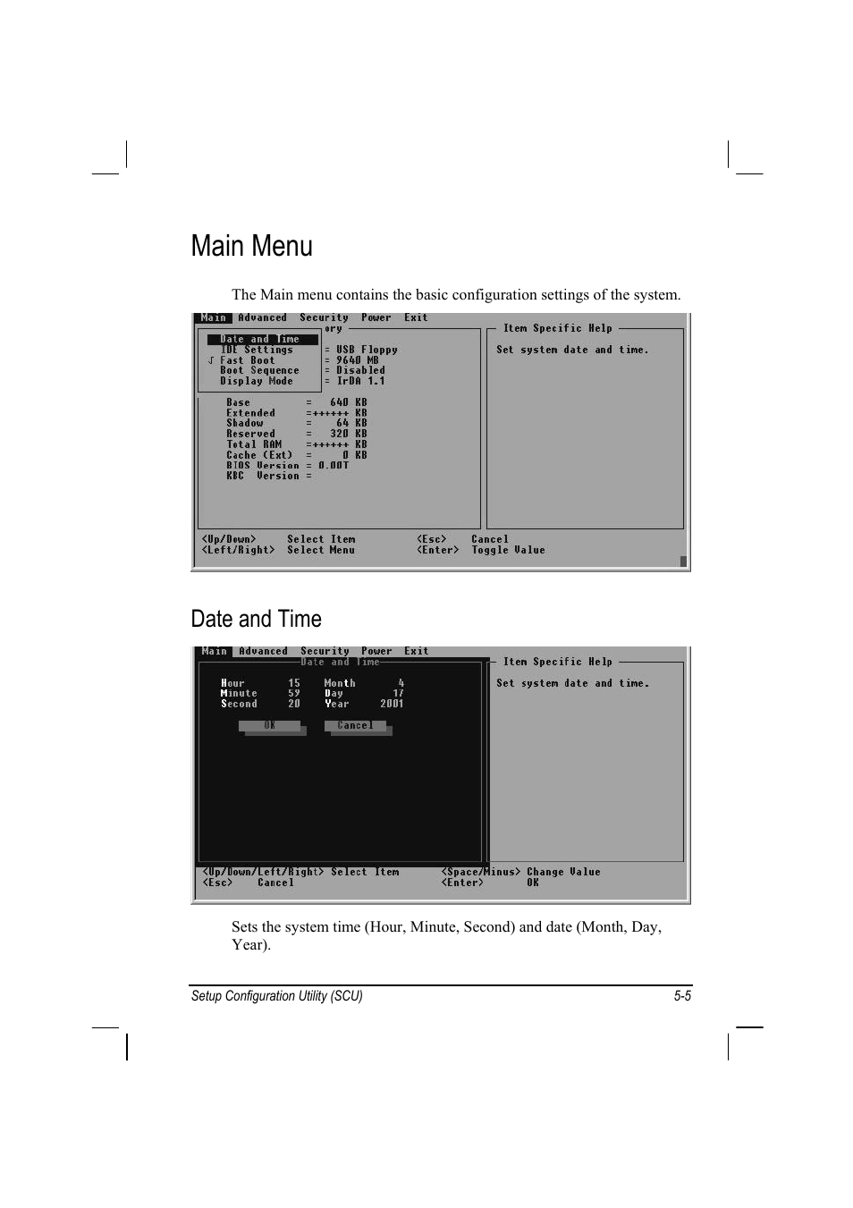 Main menu, Date and time | TAG MIL-BOOK 10 User Manual | Page 62 / 105