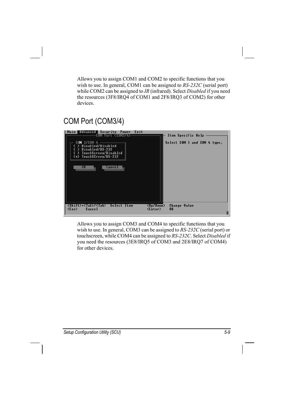 Com port (com3/4) | TAG MIL-BOOK 10 User Manual | Page 66 / 105