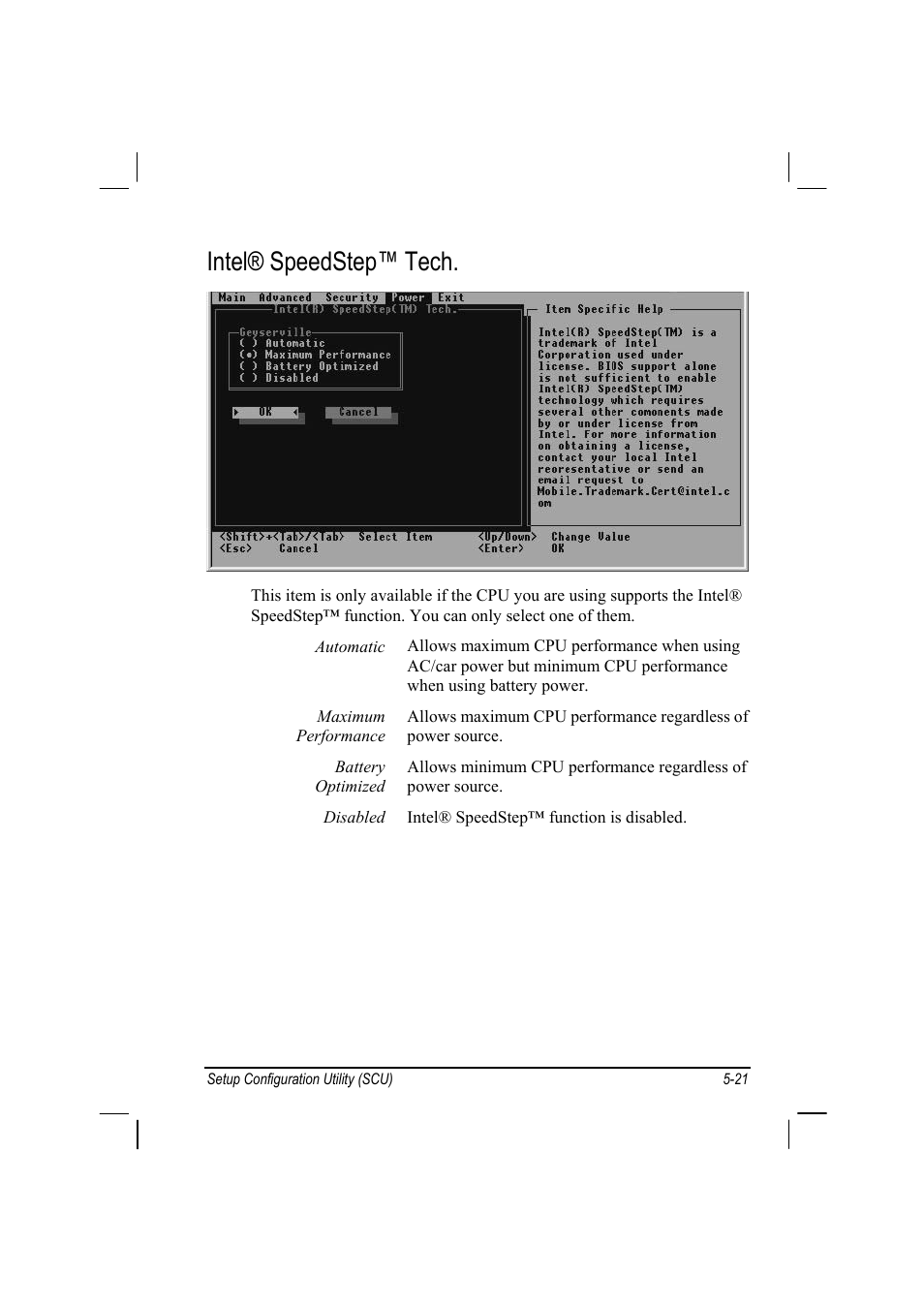 Intel® speedstep™ tech | TAG MIL-BOOK 10 User Manual | Page 78 / 105