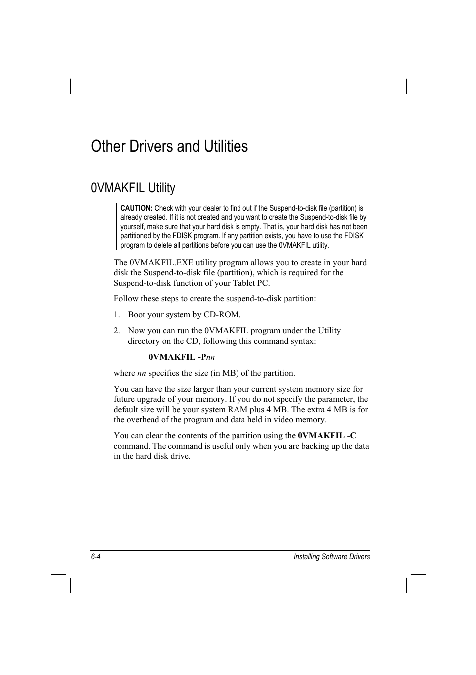 Other drivers and utilities, 0vmakfil utility | TAG MIL-BOOK 10 User Manual | Page 83 / 105