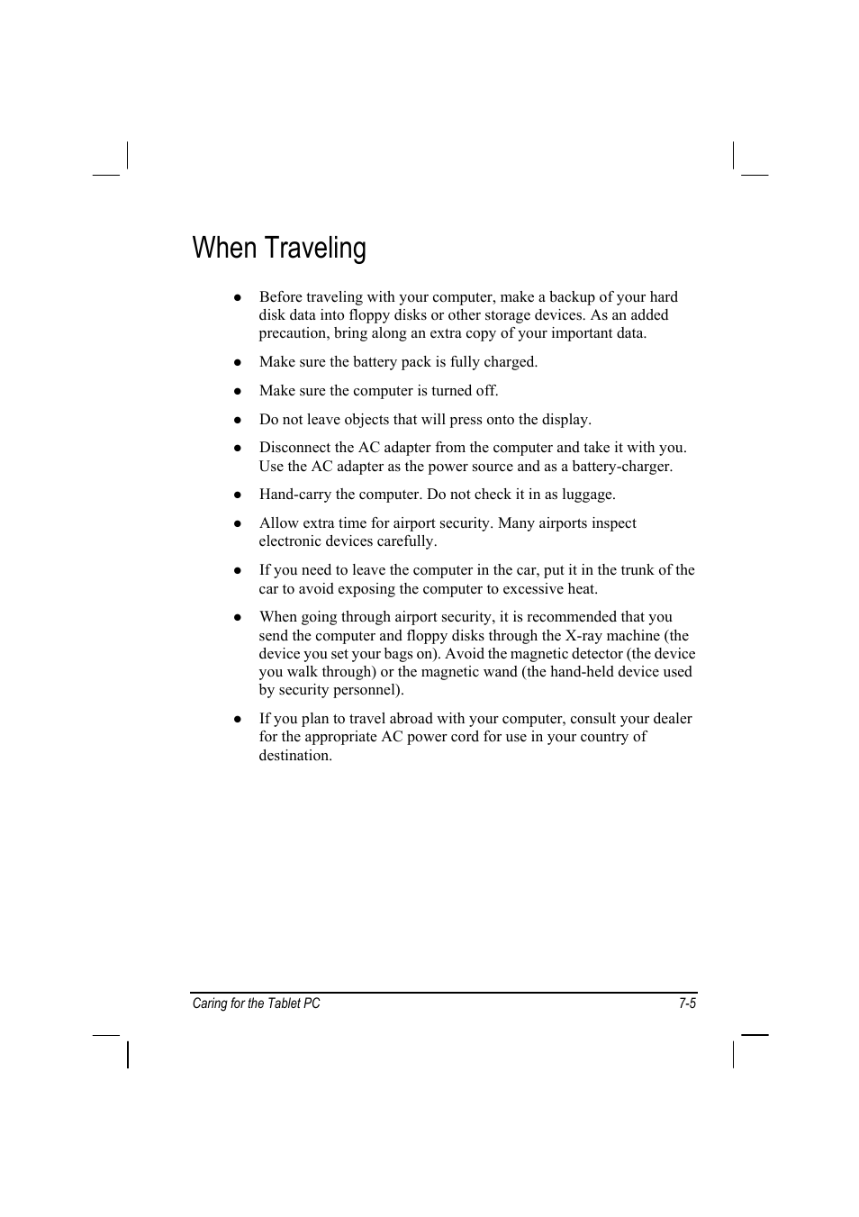 When traveling | TAG MIL-BOOK 10 User Manual | Page 88 / 105