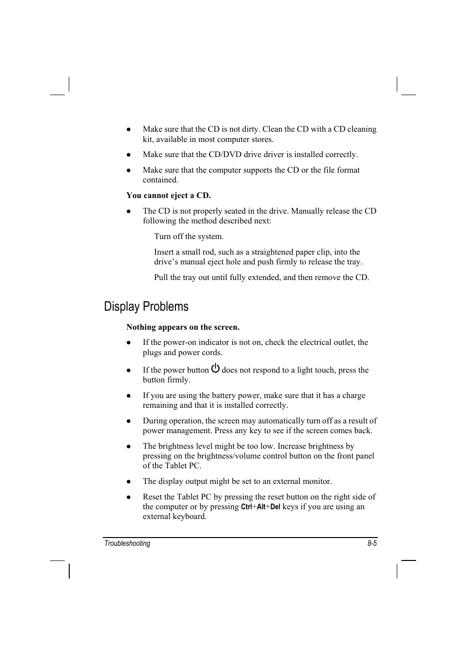 Display problems | TAG MIL-BOOK 10 User Manual | Page 93 / 105