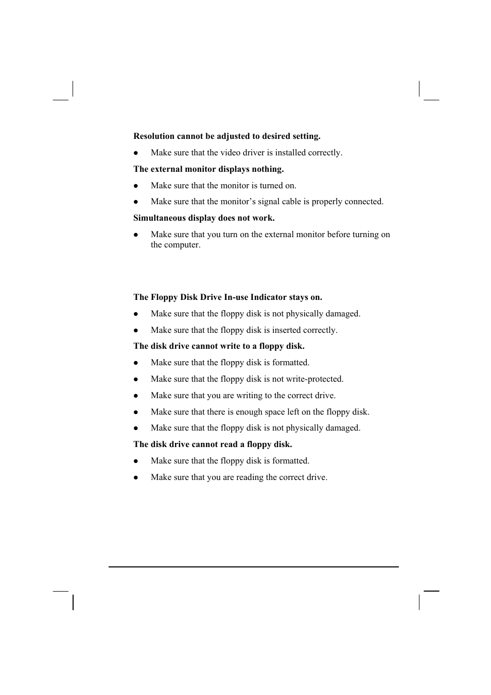 Floppy disk drive problems | TAG 20 User Manual | Page 123 / 147