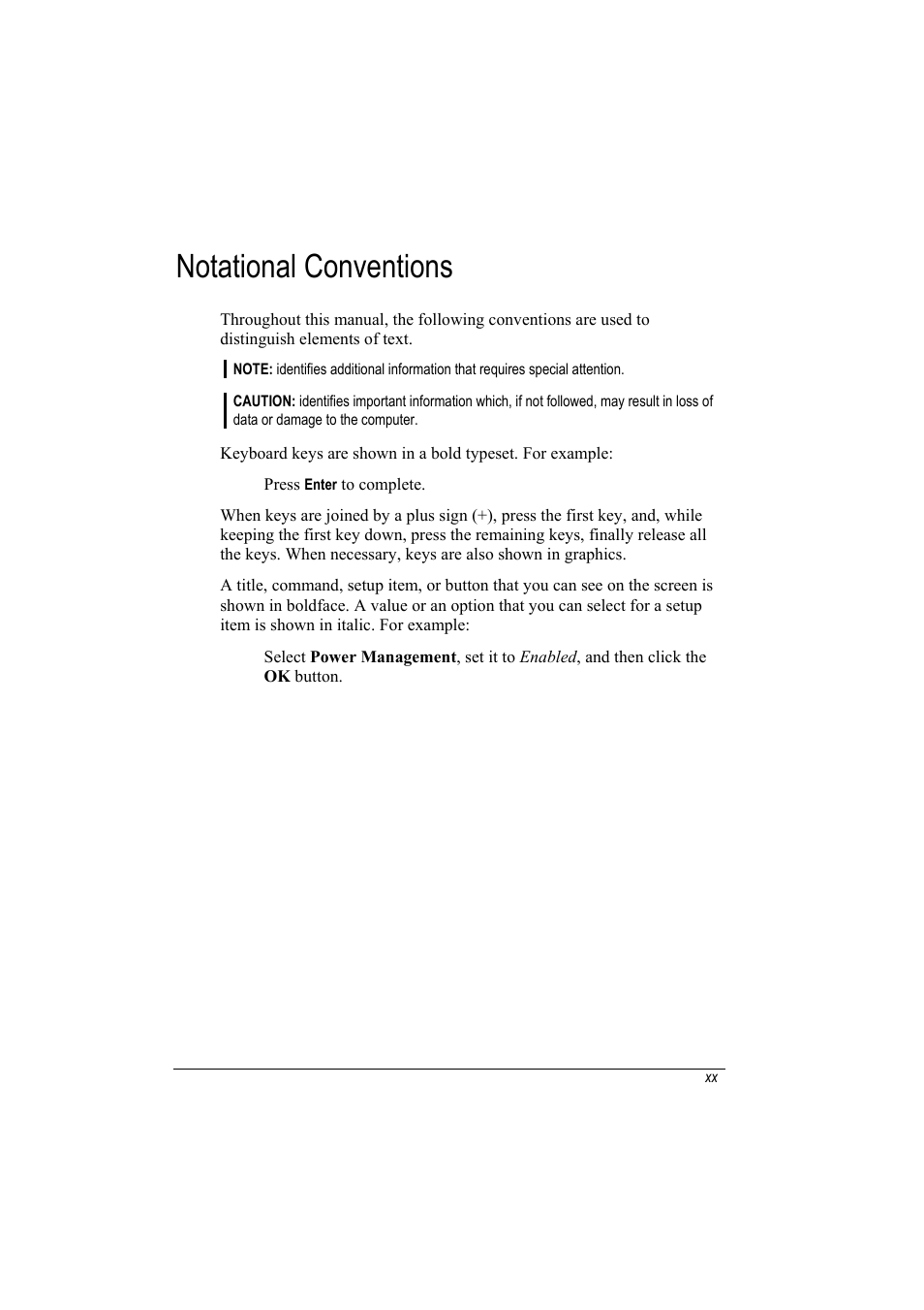 Notational conventions | TAG 20 User Manual | Page 22 / 147