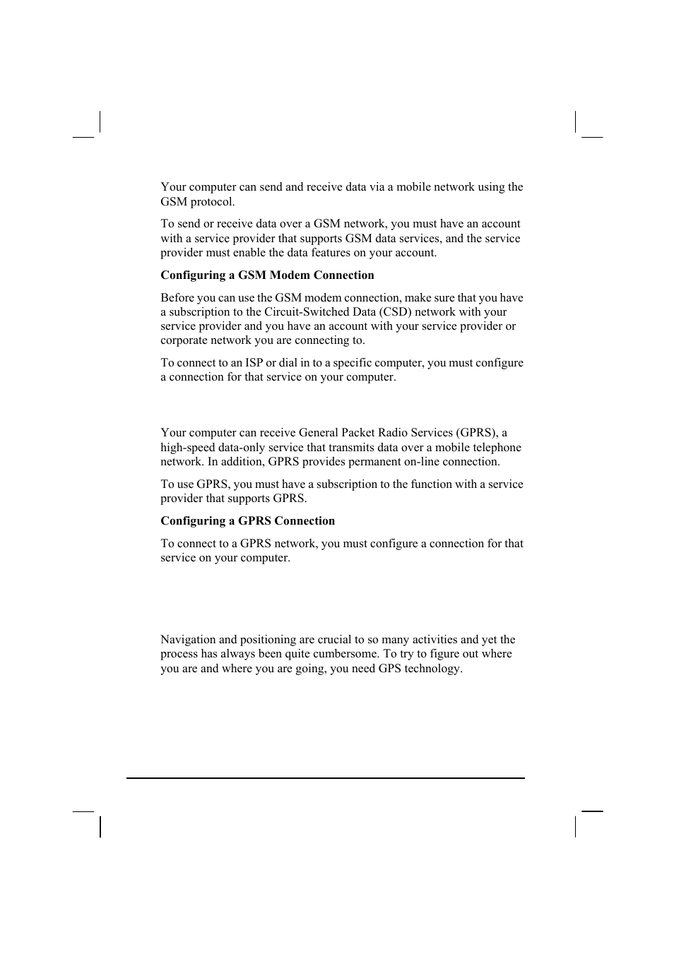 Using the gps, Connecting using gprs | TAG 20 User Manual | Page 64 / 147