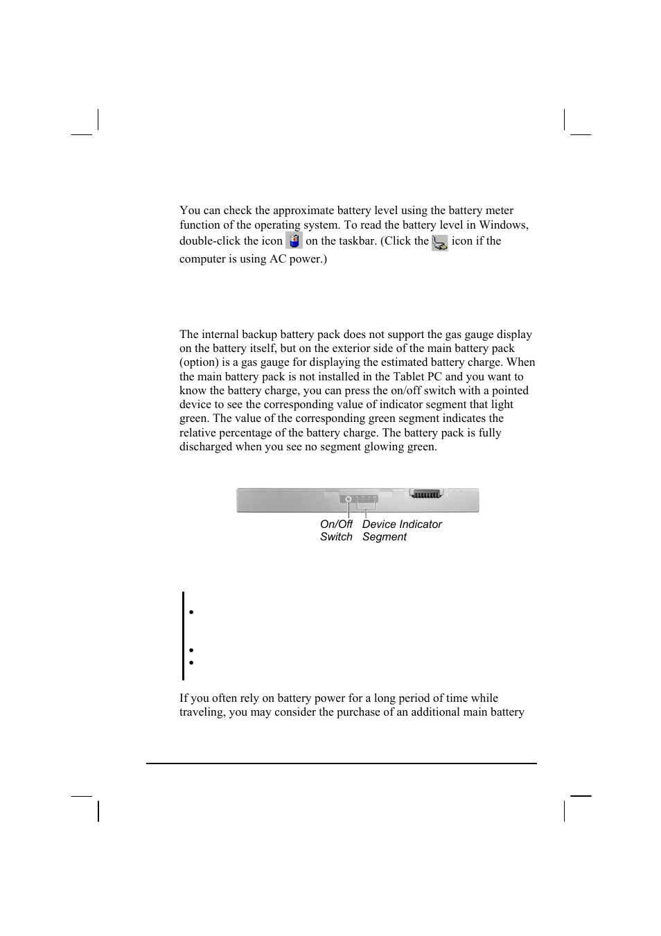 Replacing the main battery pack, By operating system, By gas gauge | TAG 20 User Manual | Page 70 / 147