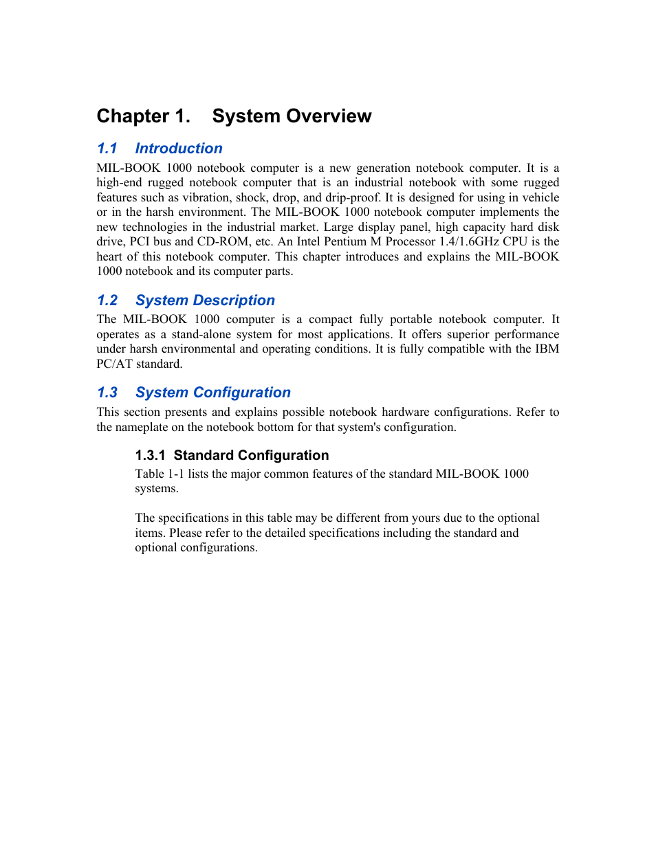 Chapter 1. system overview | TAG 1000 User Manual | Page 14 / 64
