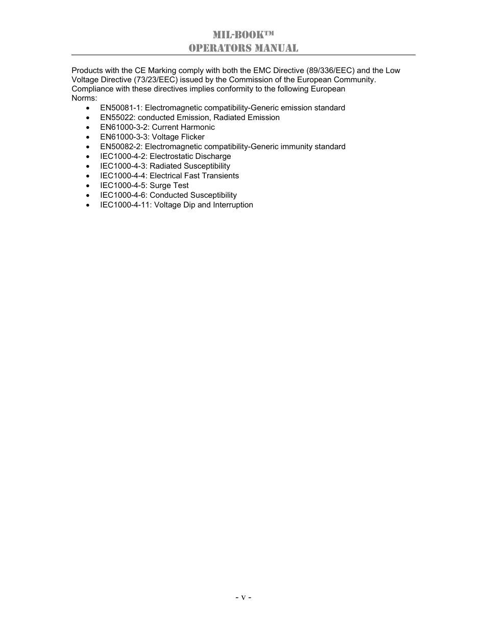 Mil-book™ operators manual | TAG 1000 User Manual | Page 5 / 64