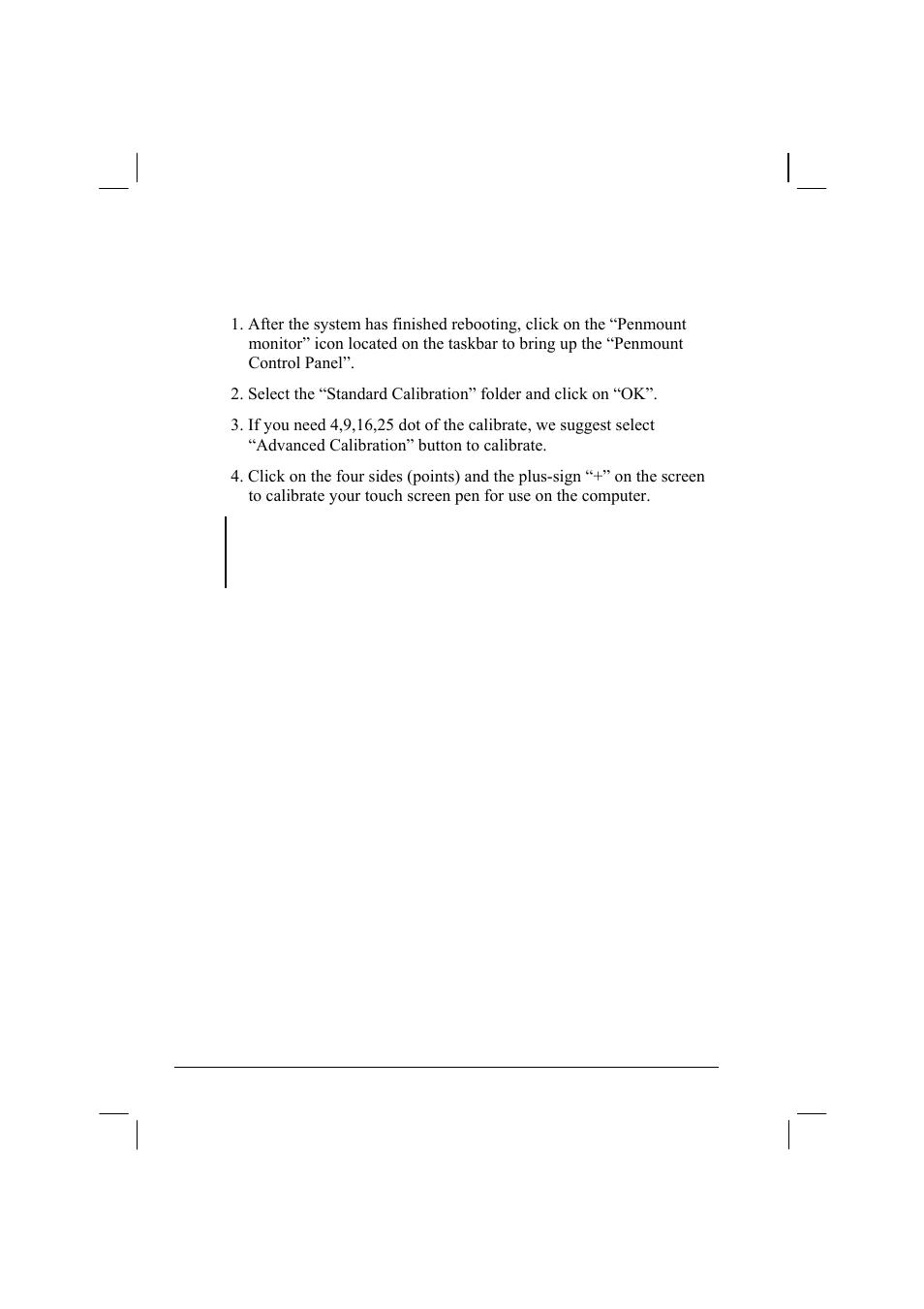 Touch screen calibration | TAG MIL-BOOK 20 Series User Manual | Page 108 / 147