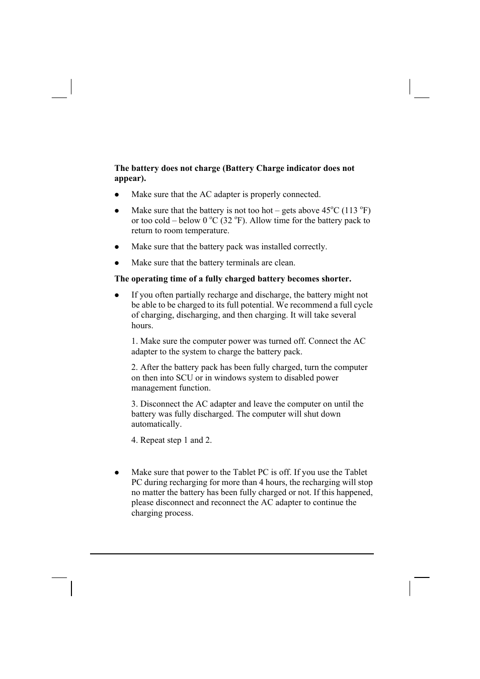 Battery problems | TAG MIL-BOOK 20 Series User Manual | Page 120 / 147
