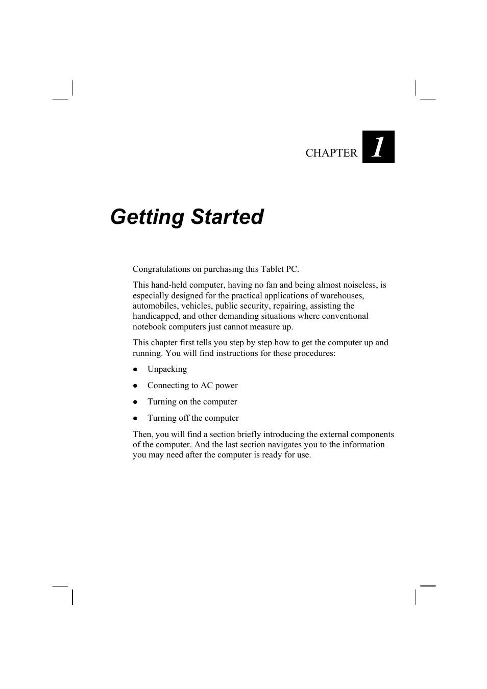 Getting started | TAG MIL-BOOK 20 Series User Manual | Page 23 / 147