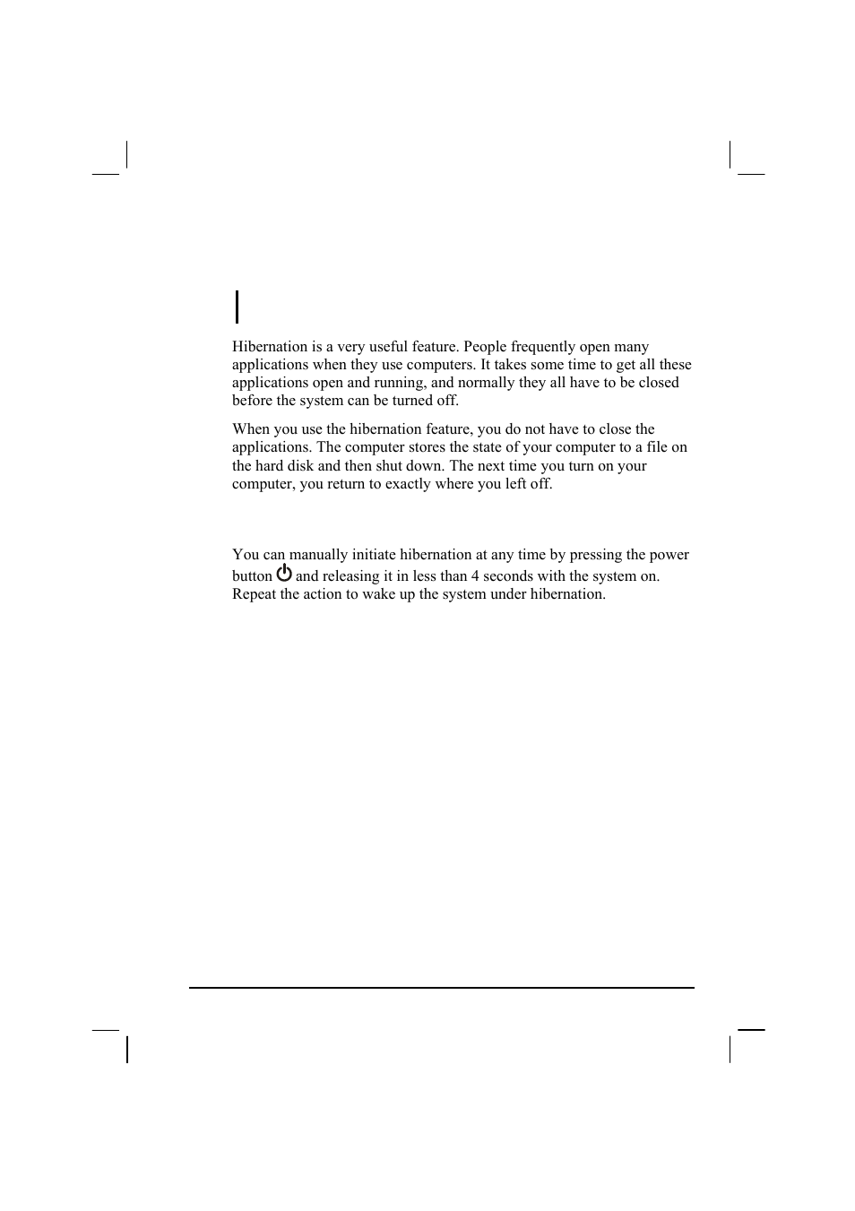 Hibernation, Manual power management | TAG MIL-BOOK 20 Series User Manual | Page 74 / 147