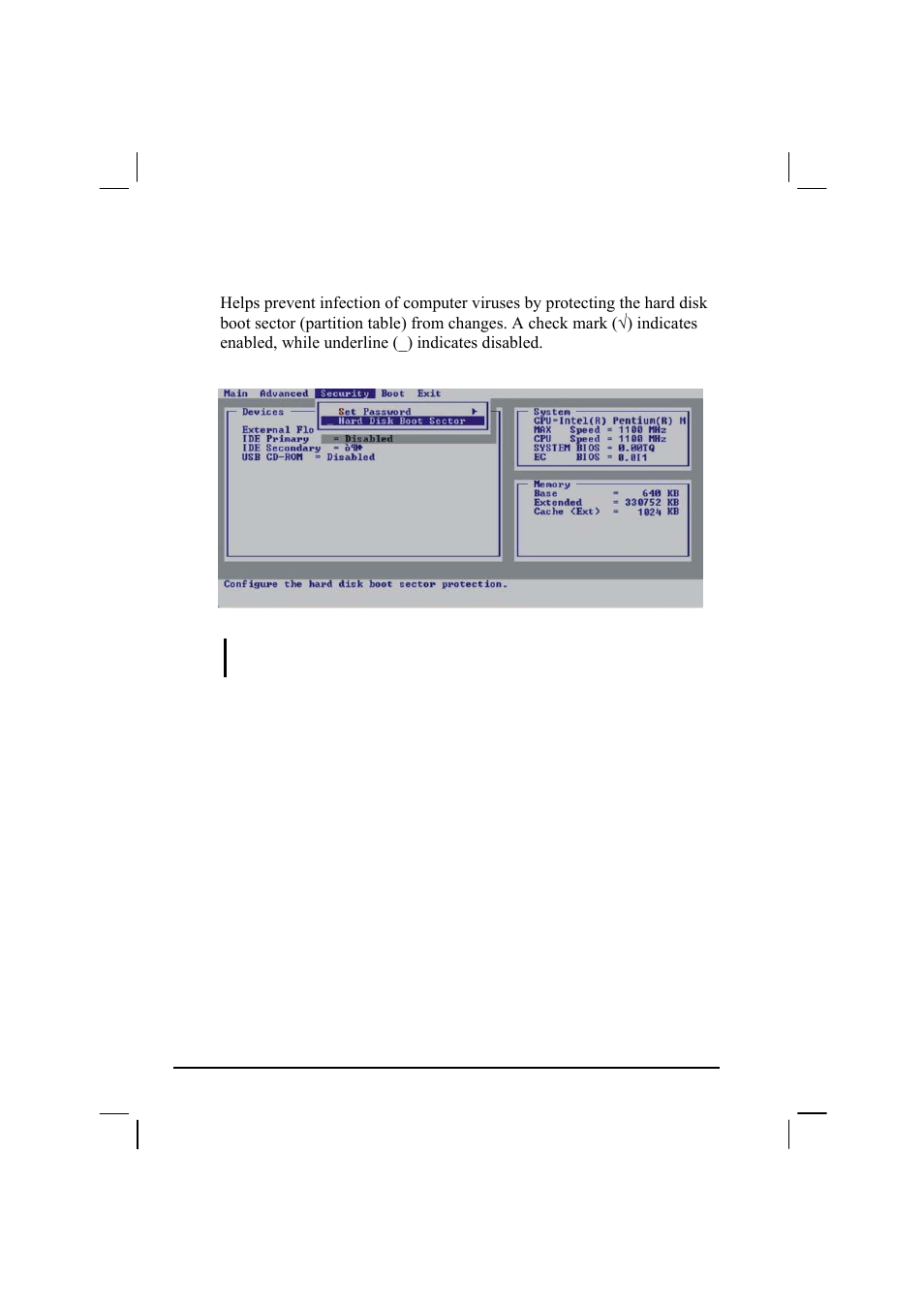 Hard disk boot sector | TAG MIL-BOOK 20 Series User Manual | Page 96 / 147