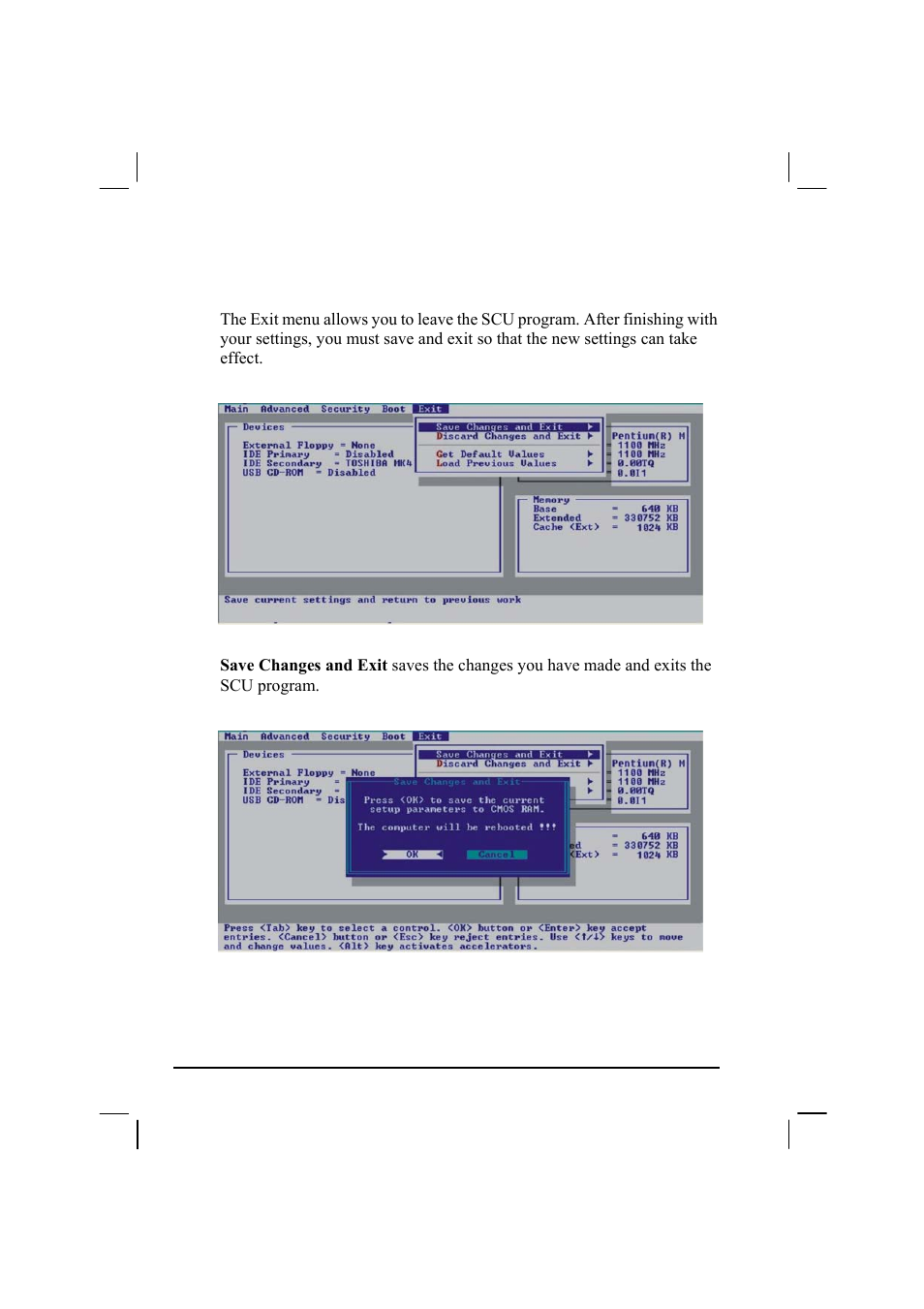 Exit menu | TAG MIL-BOOK 20 Series User Manual | Page 98 / 147