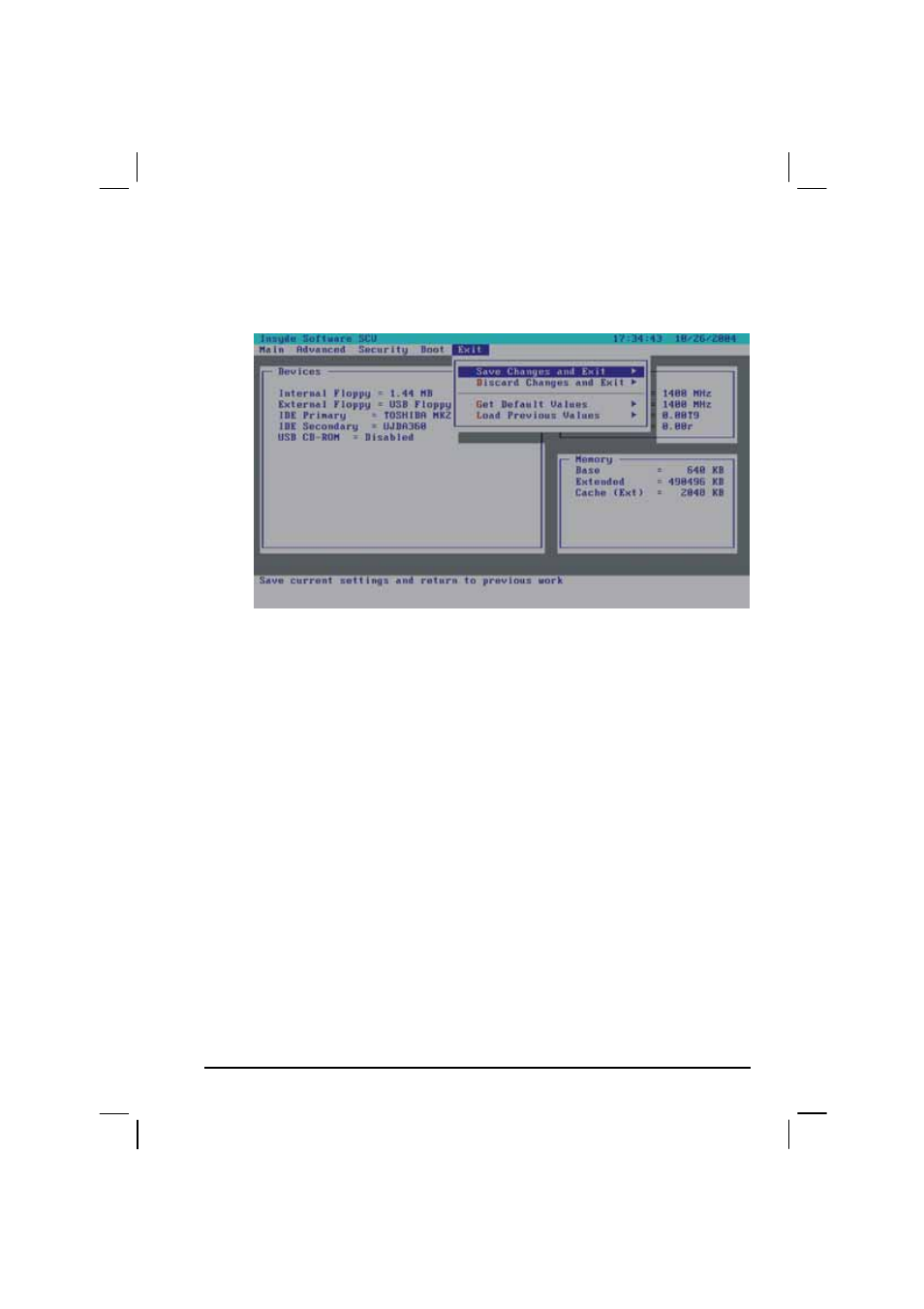 Exit menu | TAG MIL-BOOK 200 User Manual | Page 96 / 143