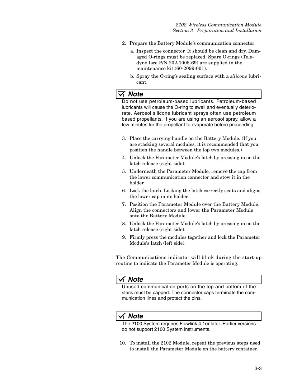 Teledyne WIRELESS COMMUNICATION MODULE 2102 User Manual | Page 21 / 38