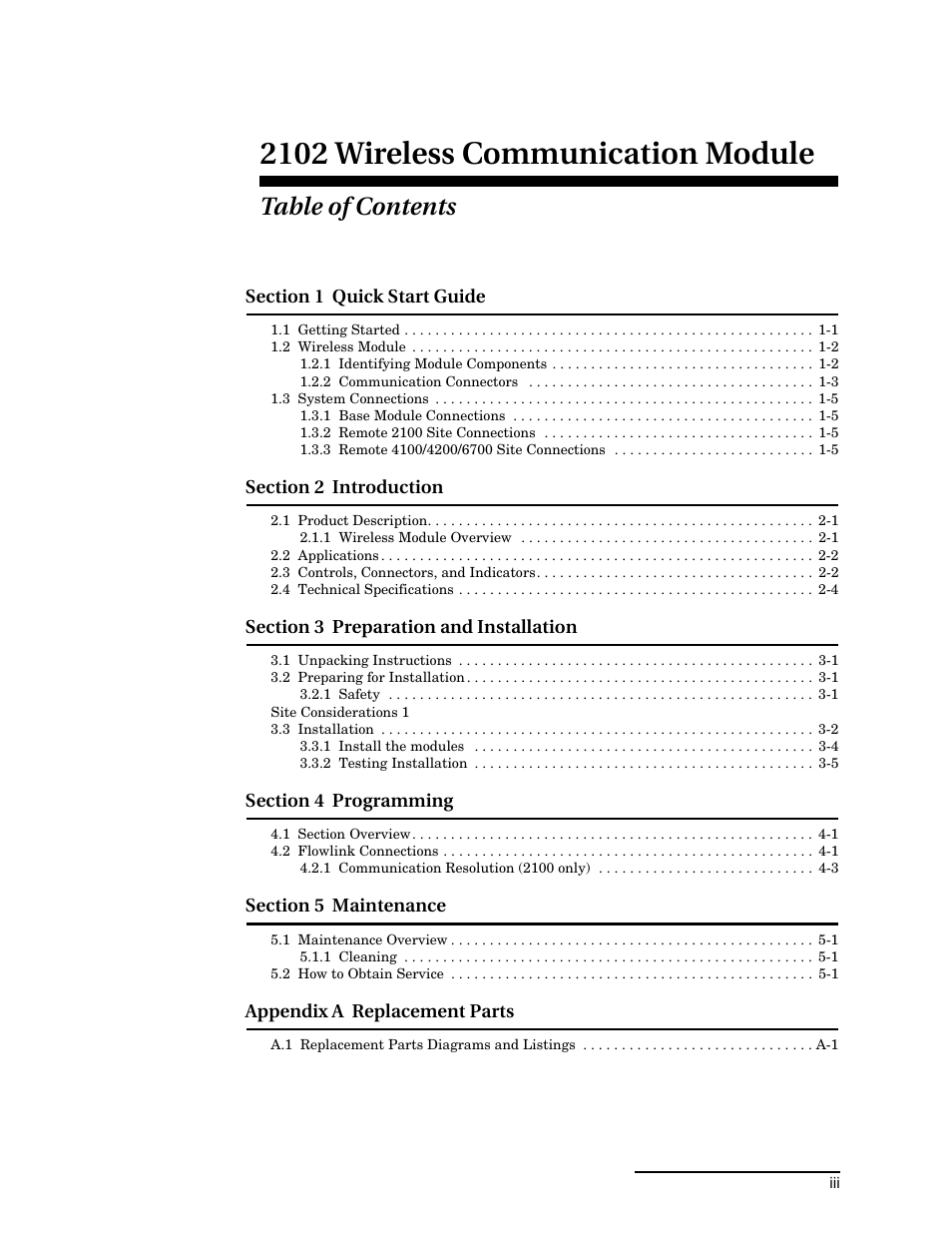 Teledyne WIRELESS COMMUNICATION MODULE 2102 User Manual | Page 5 / 38