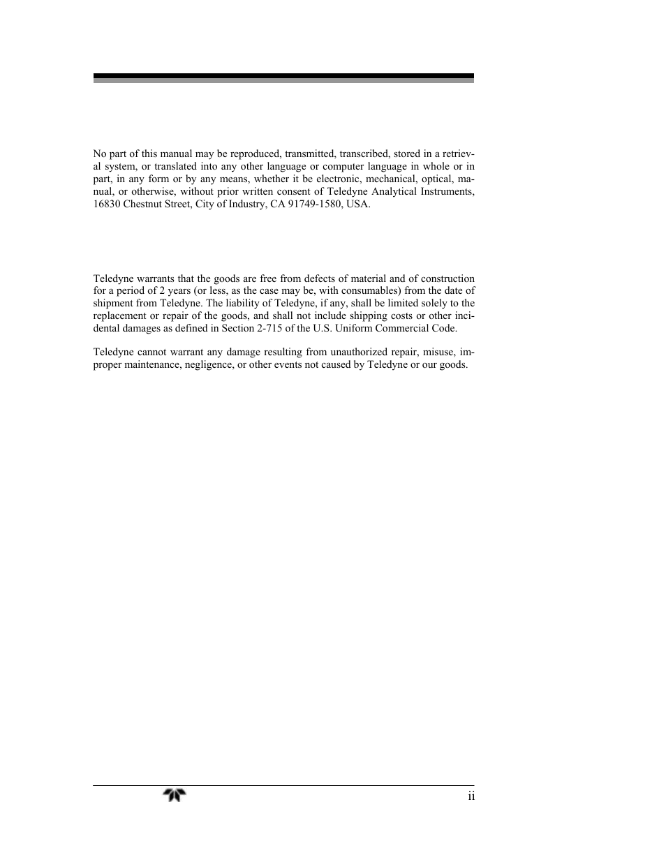Teledyne MX300-I User Manual | Page 2 / 41