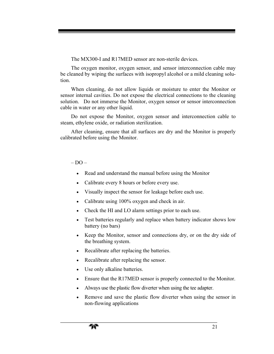 4 dos and don’ts | Teledyne MX300-I User Manual | Page 29 / 41