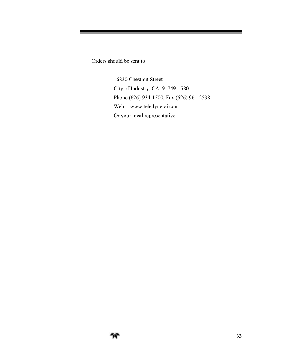 Teledyne MX300-I User Manual | Page 41 / 41