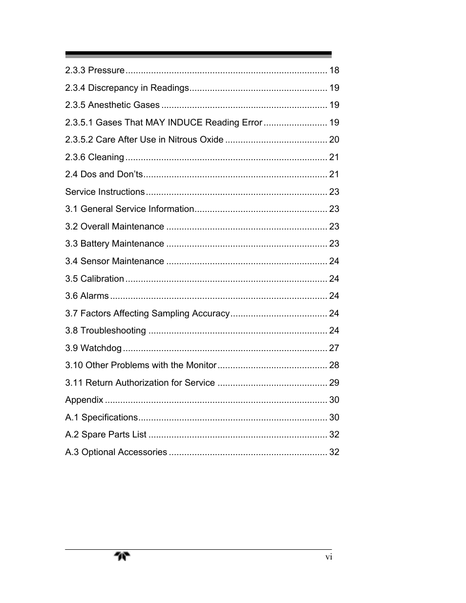 Teledyne MX300-I User Manual | Page 6 / 41
