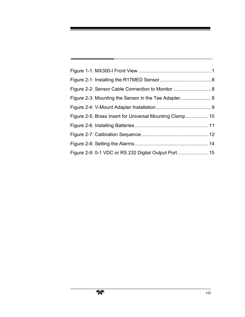 List of figures | Teledyne MX300-I User Manual | Page 7 / 41
