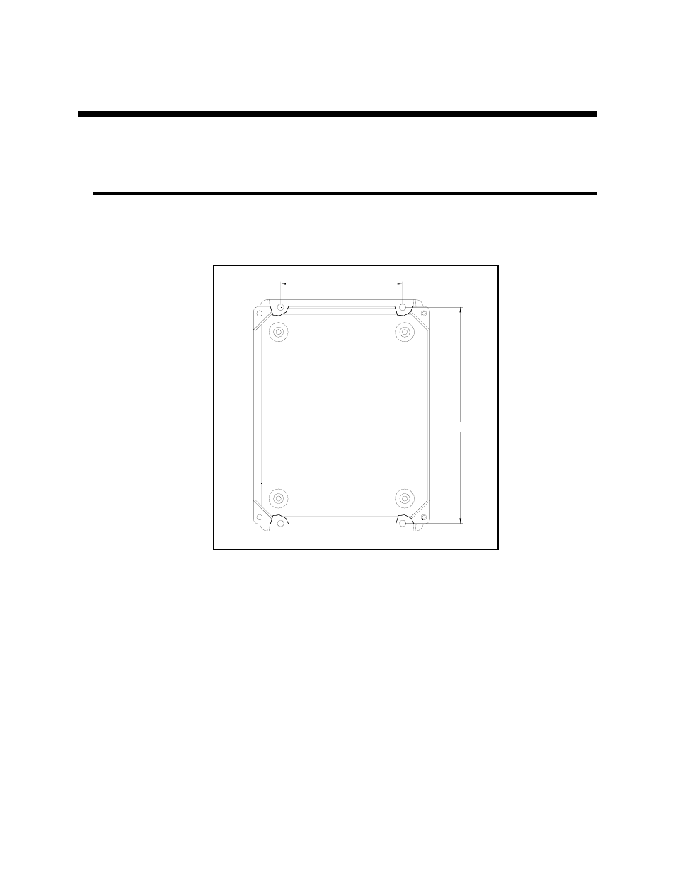 0 installation, 1 mechanical installation, Echanical | Nstallation, Figure 2-1 mounting hole locations | Teledyne 460H User Manual | Page 11 / 38