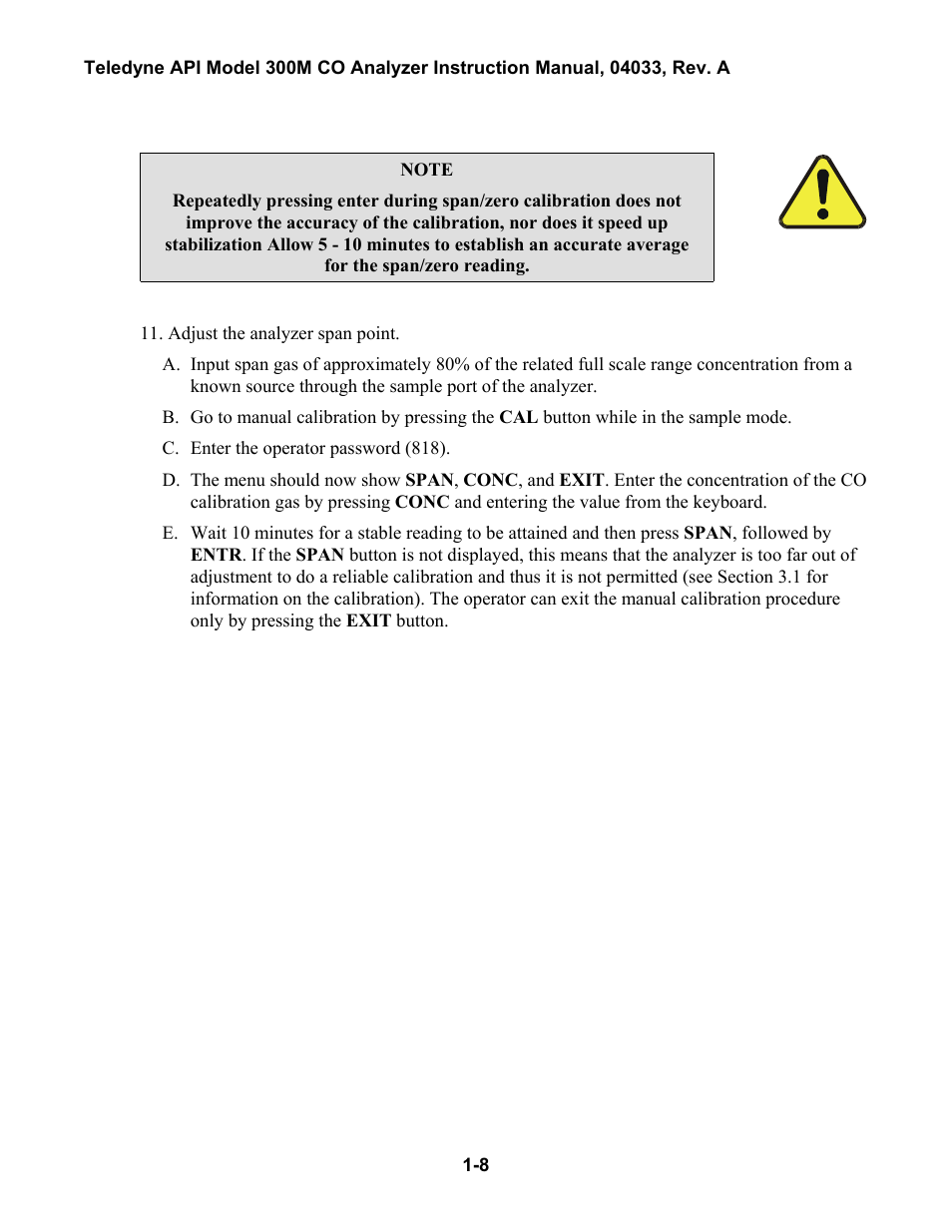 Teledyne 300M User Manual | Page 16 / 123