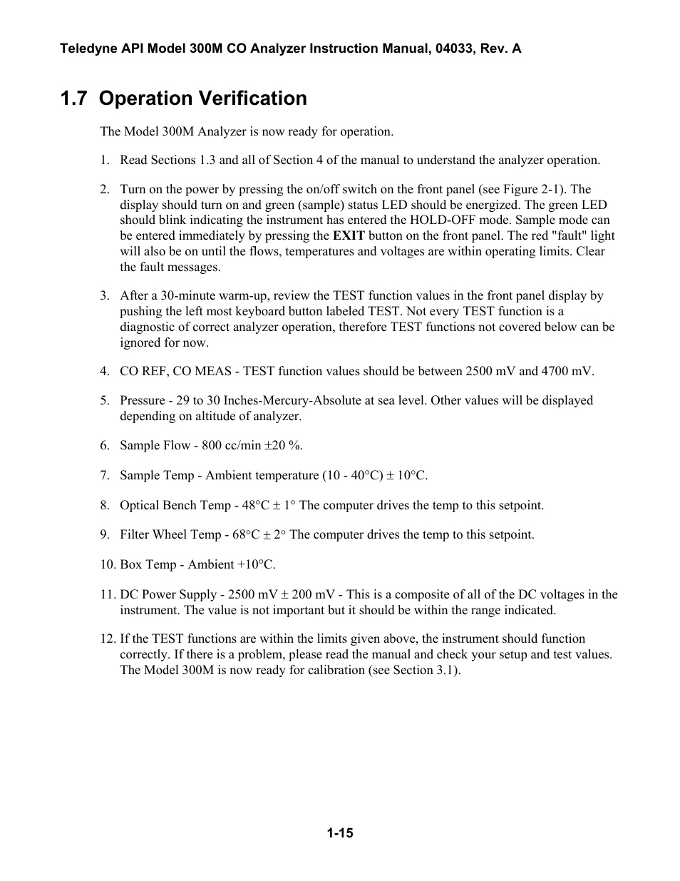 Operation verification, Igure, 4: r | Anel, 7 operation verification | Teledyne 300M User Manual | Page 23 / 123