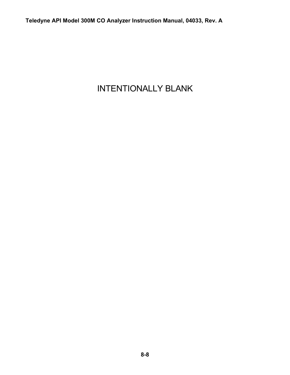 Intentionally blank | Teledyne 300M User Manual | Page 86 / 123