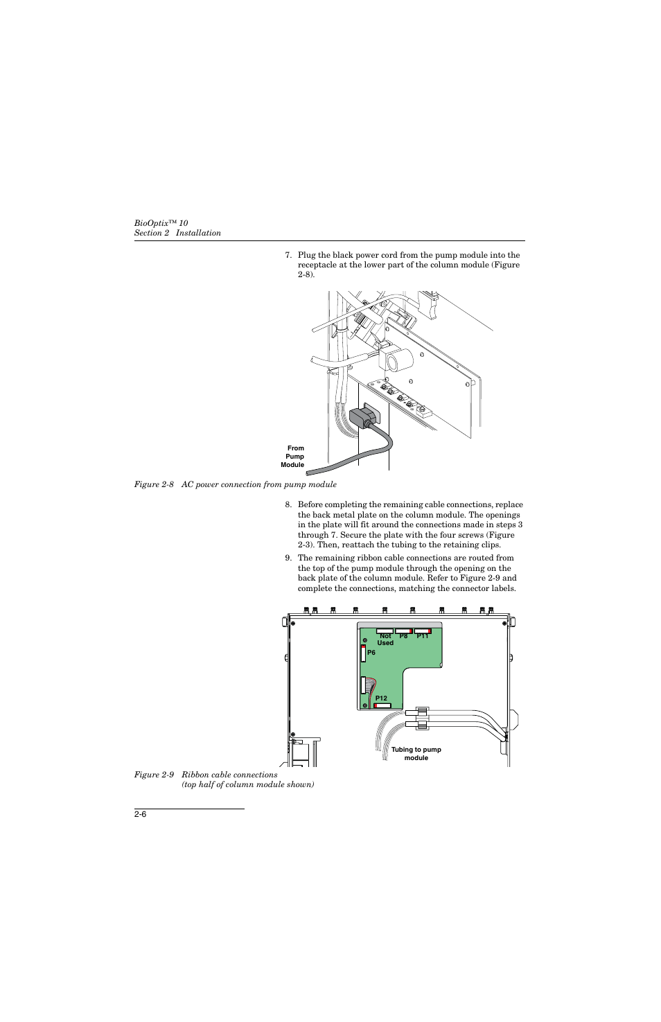 Top half of column module shown) -6 | Teledyne 10 User Manual | Page 24 / 88