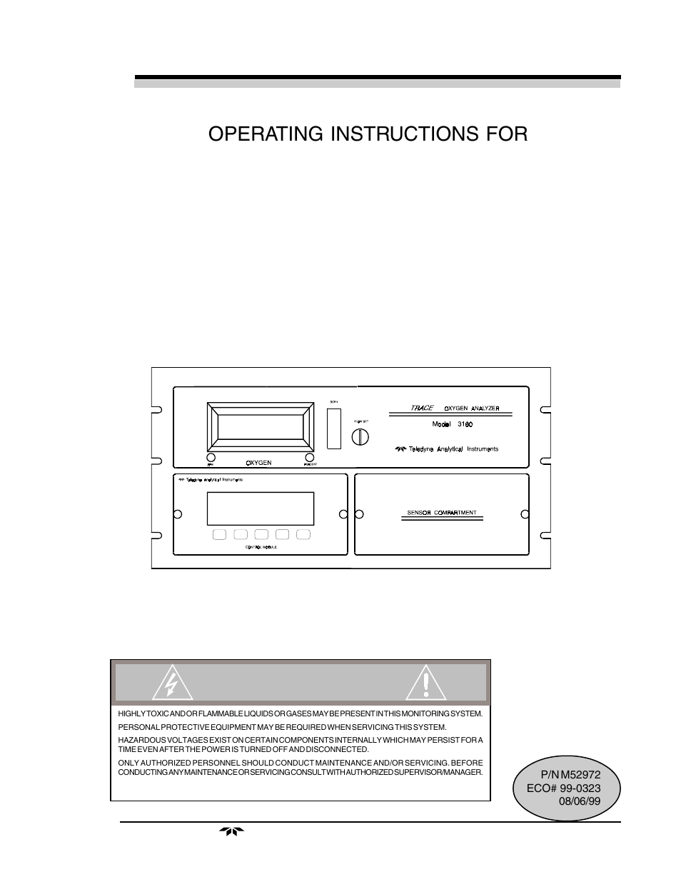 Teledyne 3160 User Manual | 68 pages