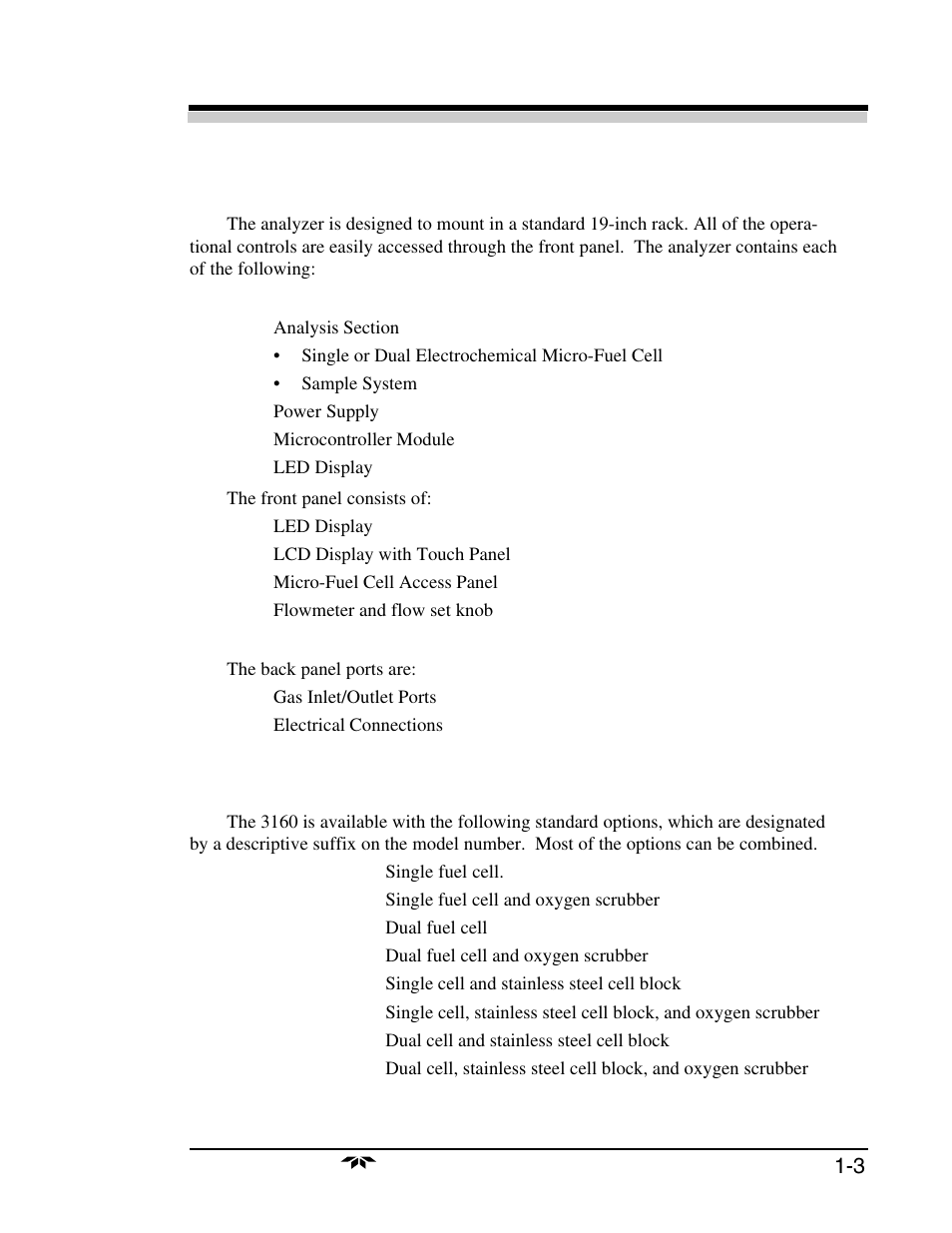 Teledyne 3160 User Manual | Page 9 / 68