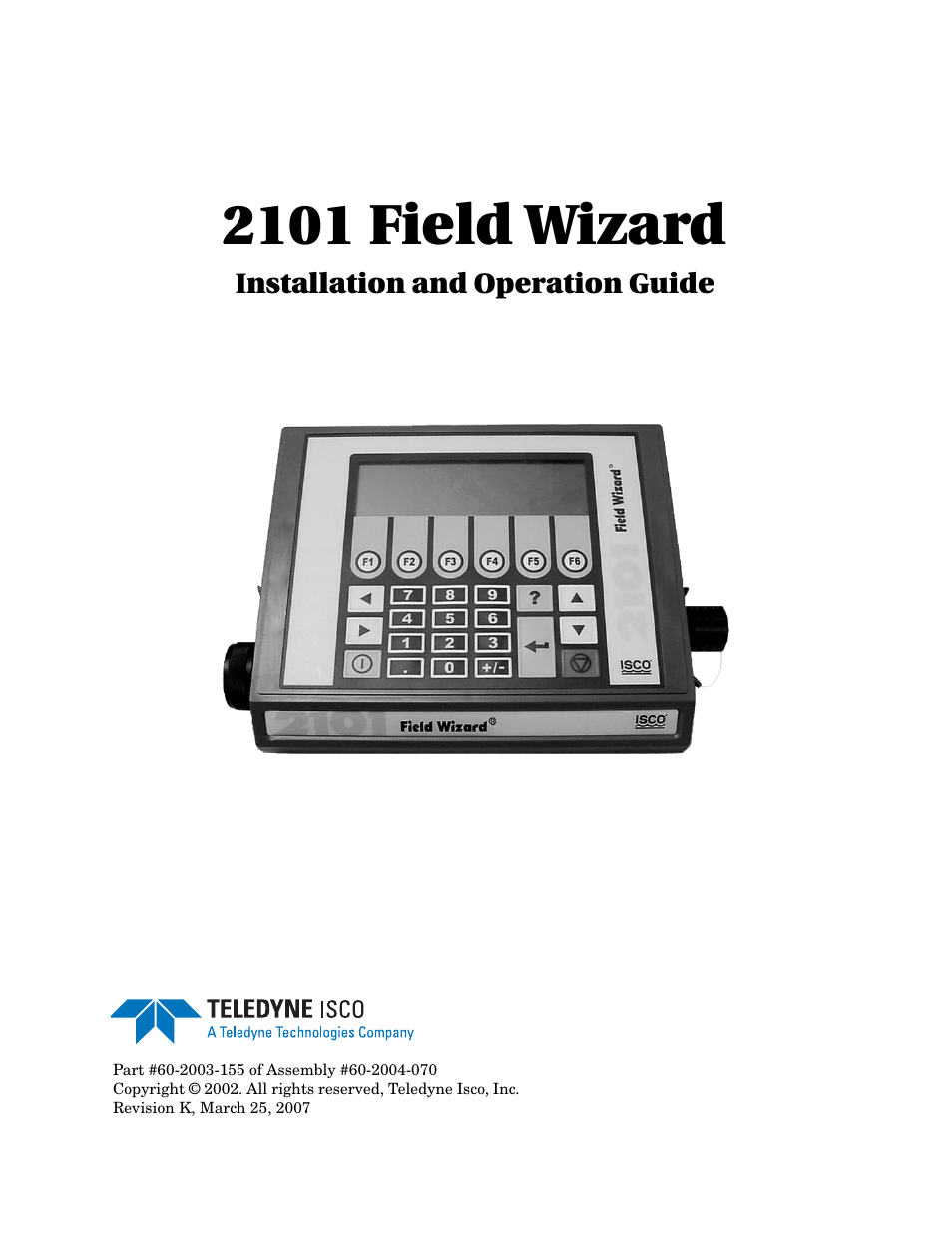 Teledyne Field Wizard 2101 User Manual | 76 pages