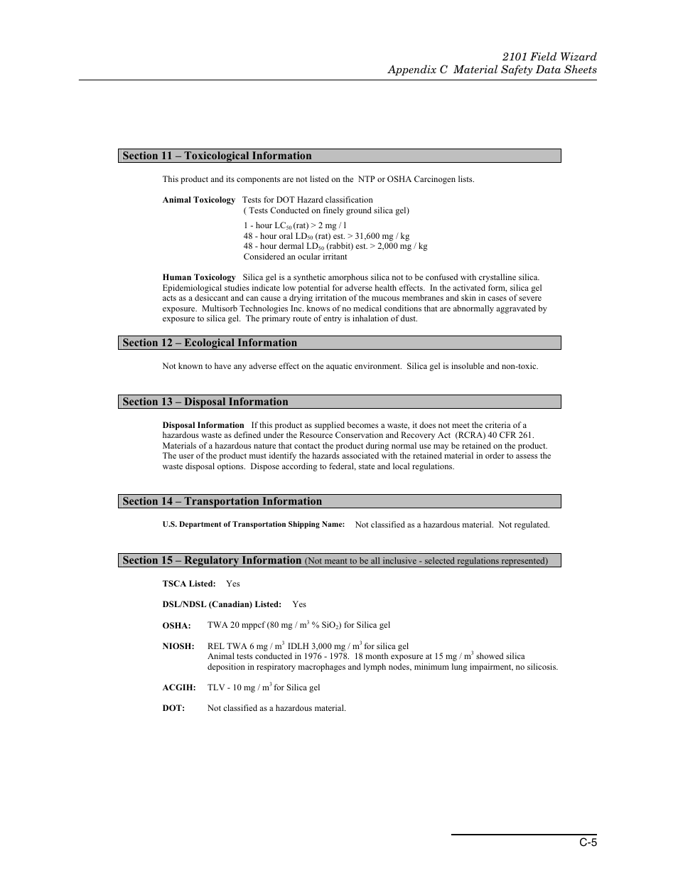 Teledyne Field Wizard 2101 User Manual | Page 67 / 76