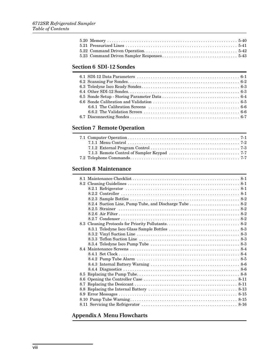 Teledyne 6712SR User Manual | Page 10 / 224