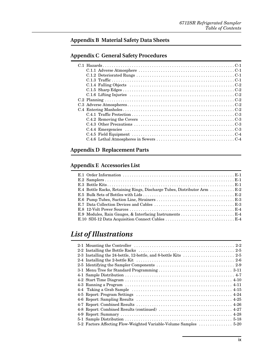 List of illustrations | Teledyne 6712SR User Manual | Page 11 / 224