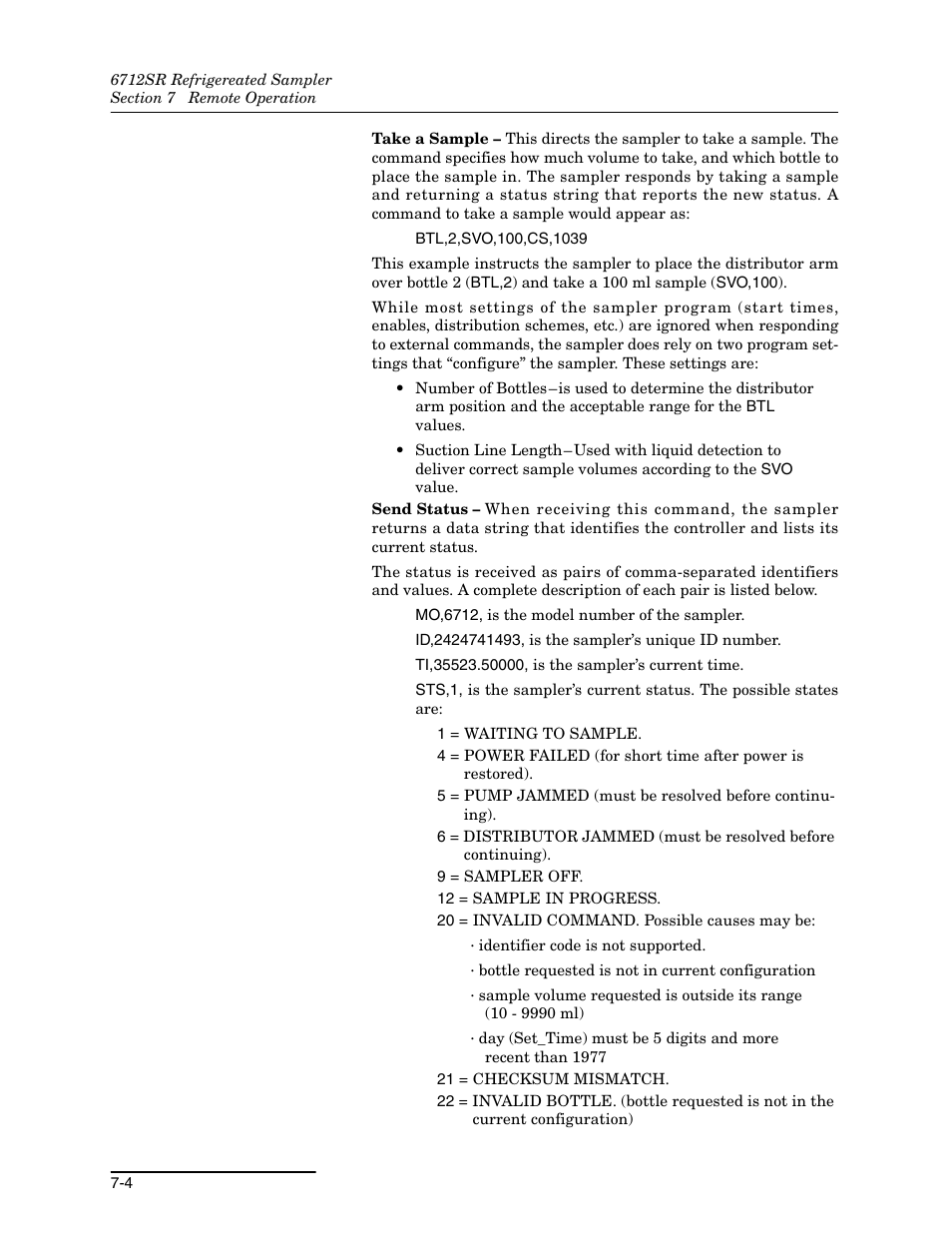 Teledyne 6712SR User Manual | Page 144 / 224