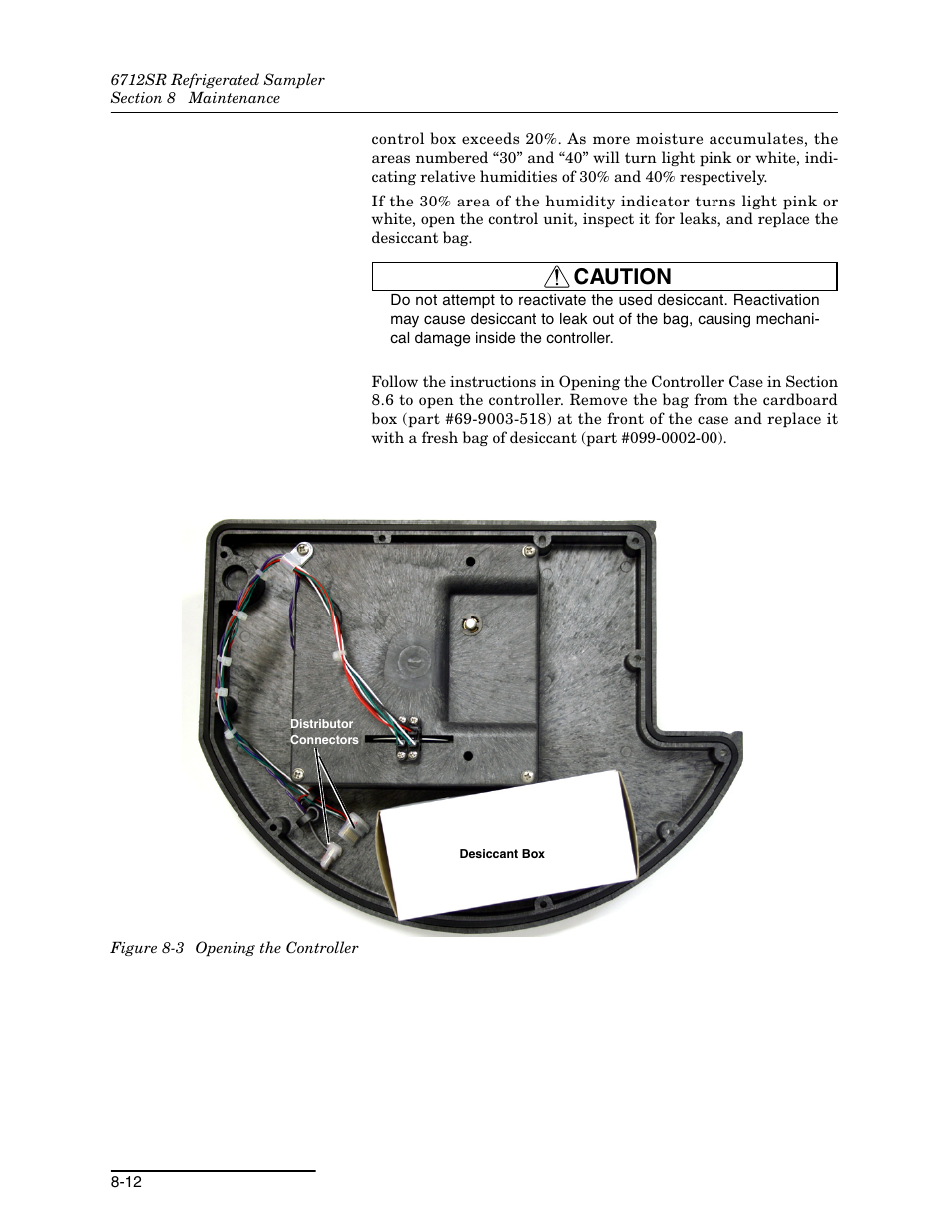 3 opening the controller -12, Caution | Teledyne 6712SR User Manual | Page 160 / 224