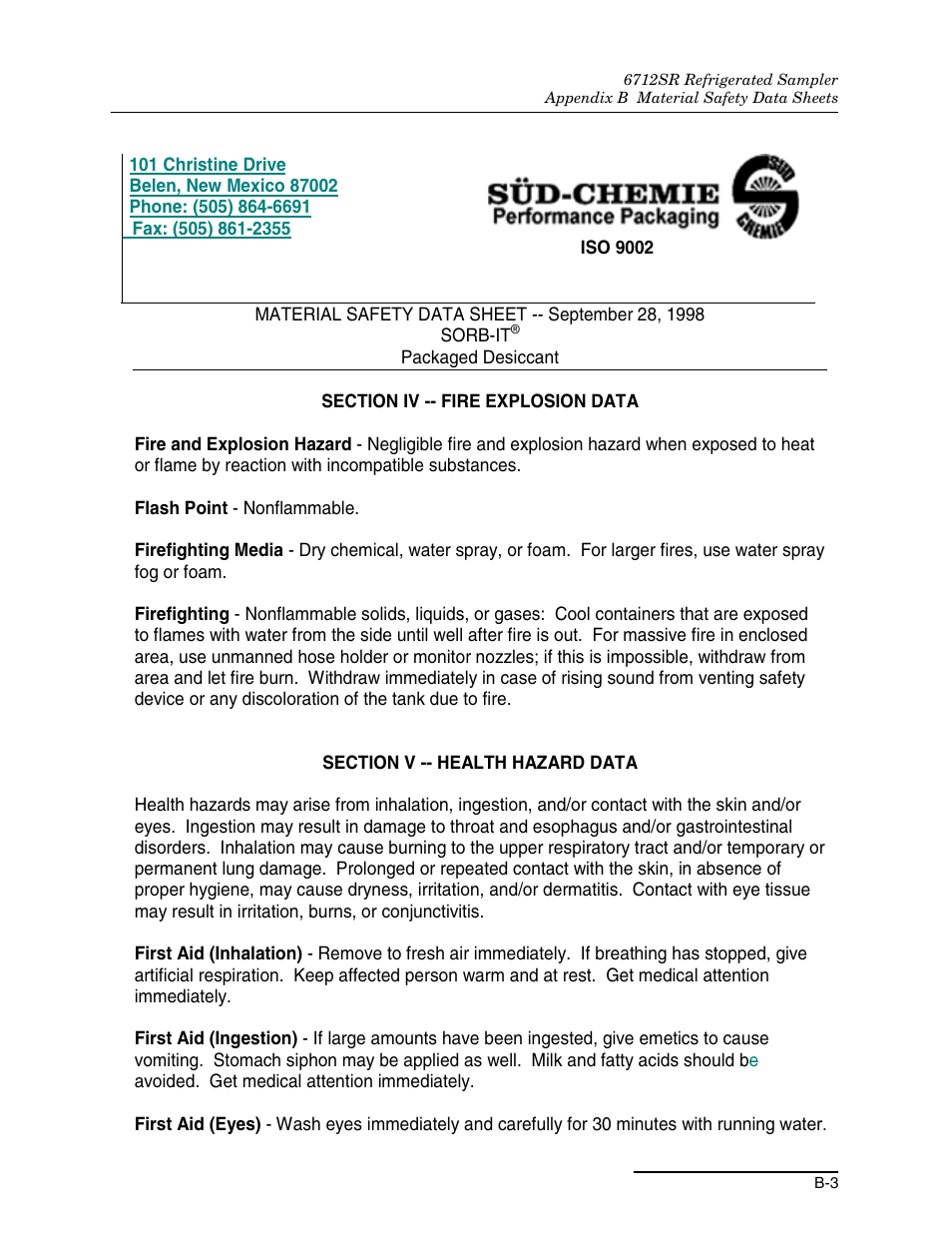 Teledyne 6712SR User Manual | Page 191 / 224