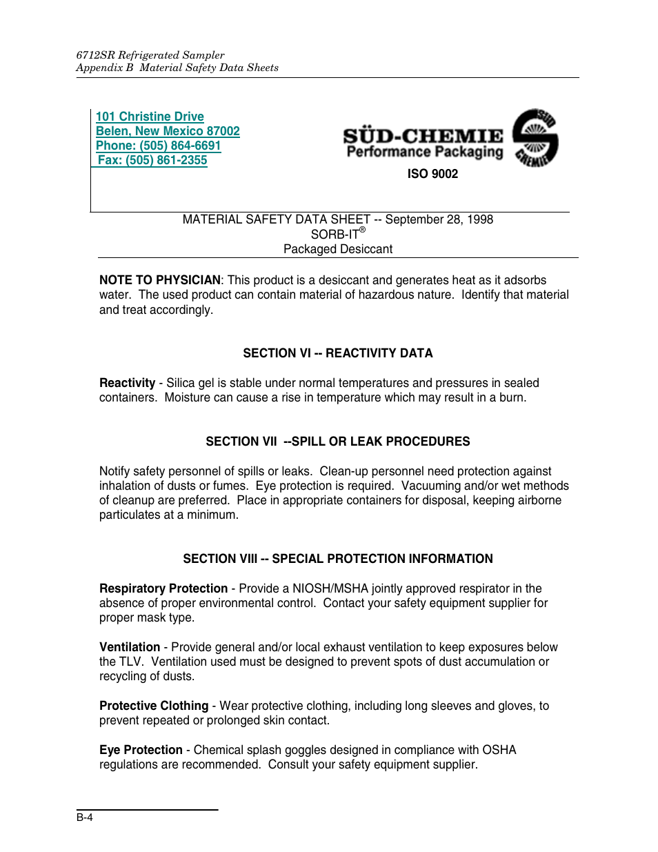 Teledyne 6712SR User Manual | Page 192 / 224