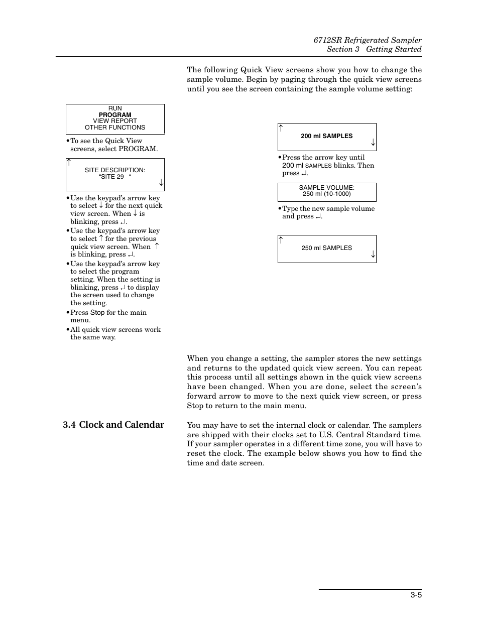 4 clock and calendar, 4 clock and calendar -5 | Teledyne 6712SR User Manual | Page 47 / 224