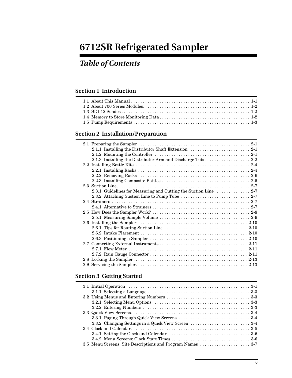 Teledyne 6712SR User Manual | Page 7 / 224