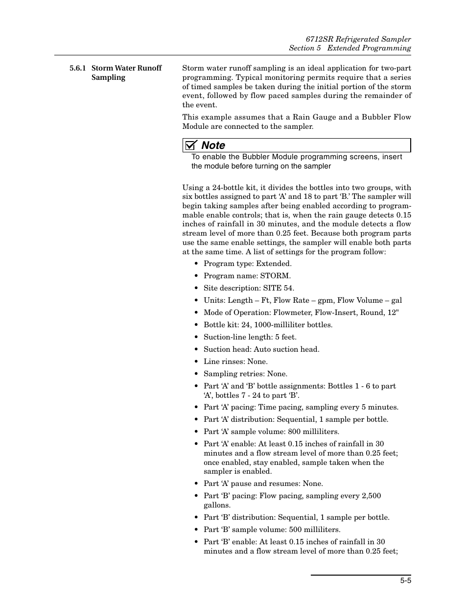 1 storm water runoff sampling, 1 storm water runoff sampling -5 | Teledyne 6712SR User Manual | Page 93 / 224