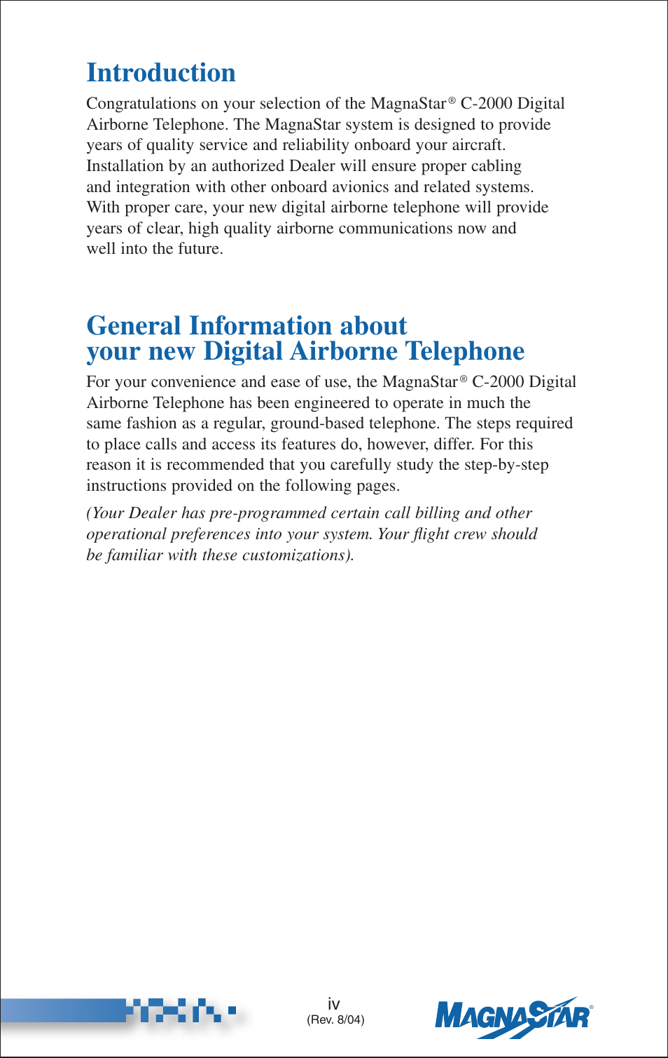Introduction, General information | Teledyne C-2000 User Manual | Page 5 / 100