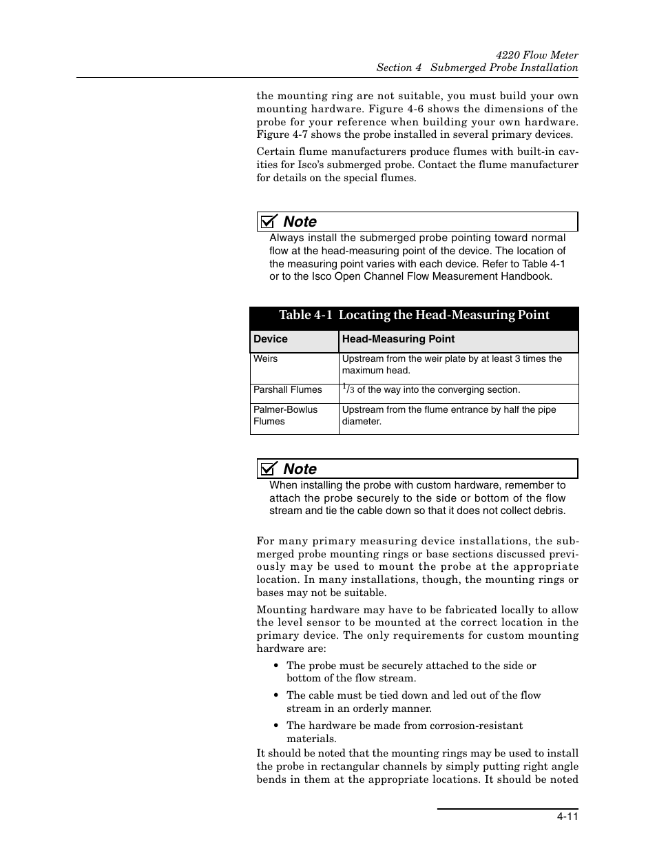 1 locating the head-measuring point -11 | Teledyne 4220 User Manual | Page 105 / 198